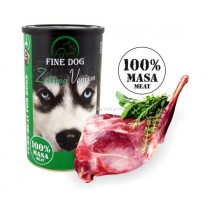 Fine Dog консервы  с олениной для собак  - 100% мясо (8x1200g)